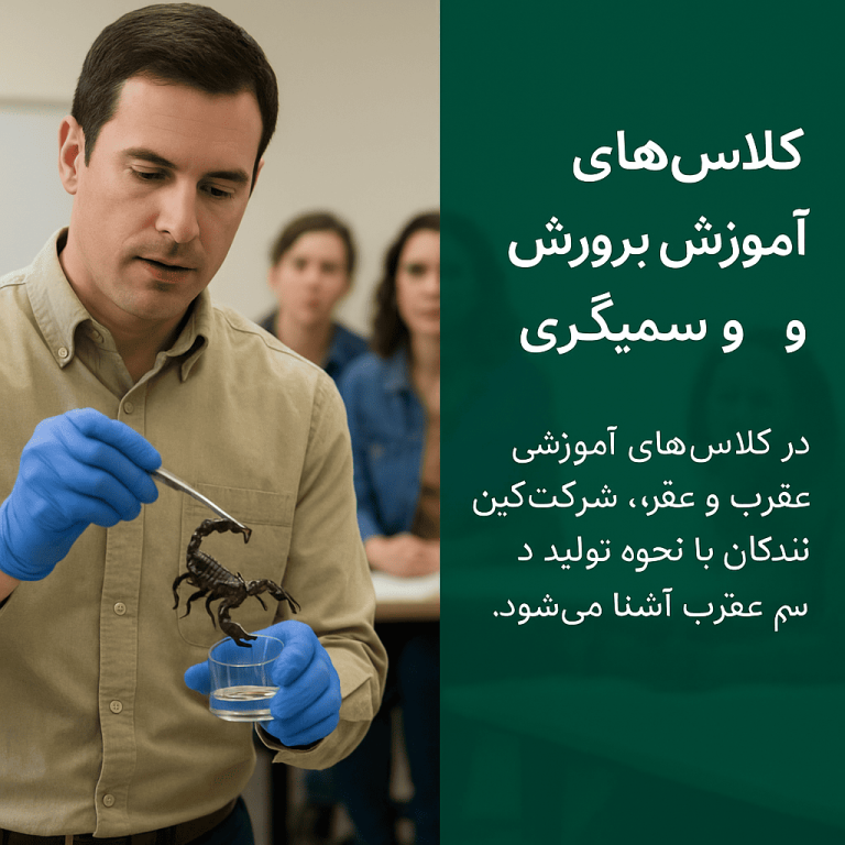 پرورش عقرب و سم‌گیری